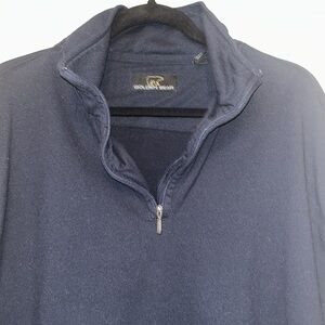 Golden Bear Men's Quarter Zip Fleece Sweatshirt 2XL Navy Golf Casual Pullover